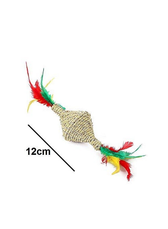 Emily Pets Cat Kitten Toy Rolling Sisal Scratching Ball Funny Play Toy Interactive - Image 2