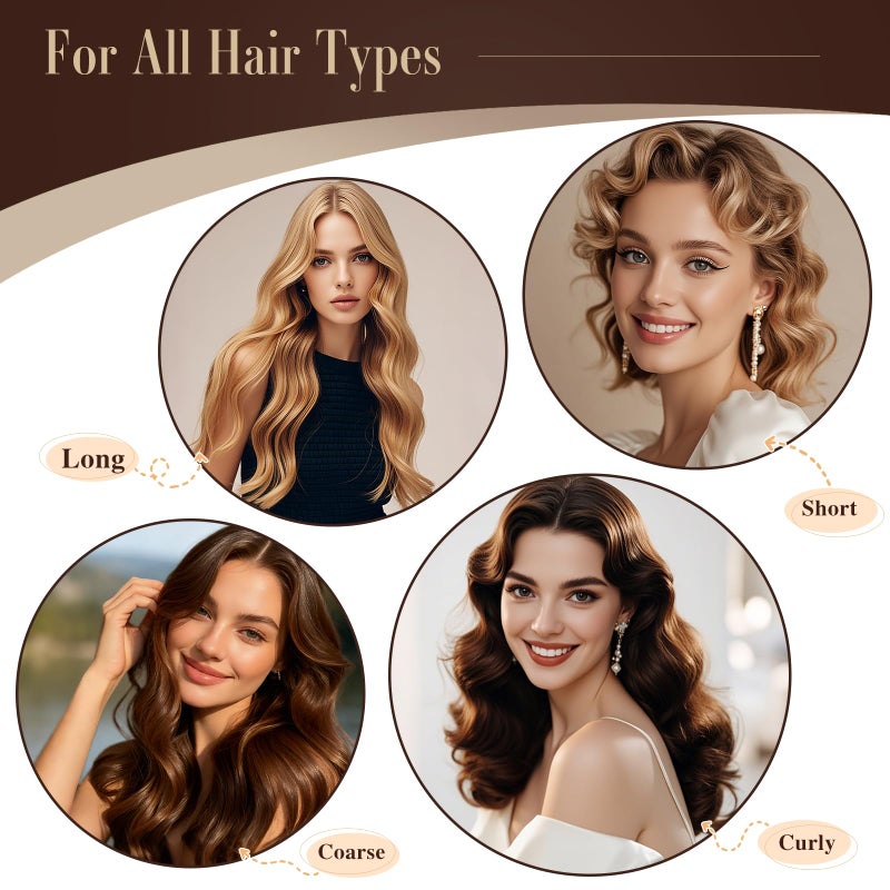nunflue Heatless Curlers, Heatless Curls Overnight Set for Women, Soft Hair Curlers to Sleep In, Jumbo No Heat Hair Curlers Set with Headscarf and Hook for Long Hair (DarkBrown, 4 Packs) - Image 5