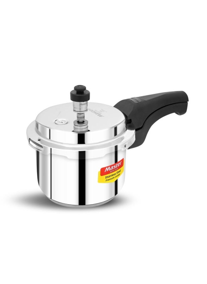 DANUBE HOME Master Stainless Steel Outer Lid Pressure Cooker For Healthy Cooking Mirror Finish Easy To Clean 1.5 L  - Image 2