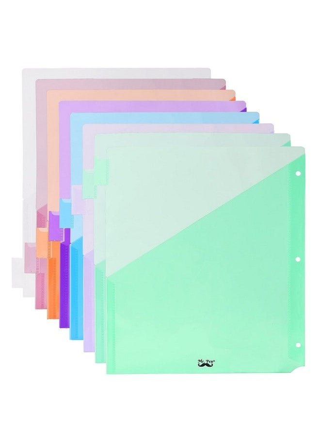 Mr. Pen - Binder Dividers With Pockets And Tabs 8 Pack Pocket Dividers For 3 Ring Binder With Tabs Binder Dividers With Pockets Dividers With Pockets Binder Divider Plastic Dividers With Pockets - Image 1