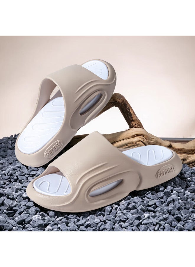 Iqgd Slippers For Men And Women, Indoor/outdoor Shower Sandals, Couple Style, Home Use, 20007 Beige, Size 46-47 - Image 1