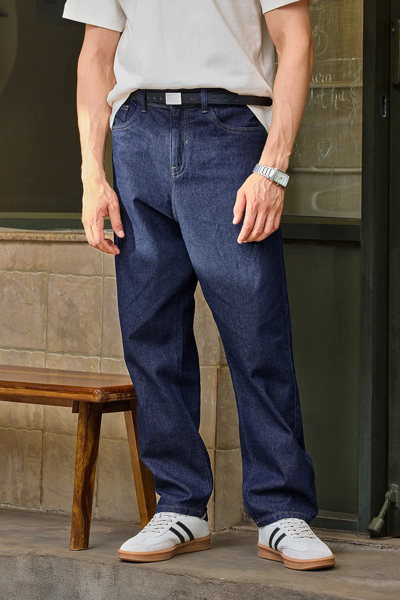 SNITCH Baggy Fit Indigo Jeans