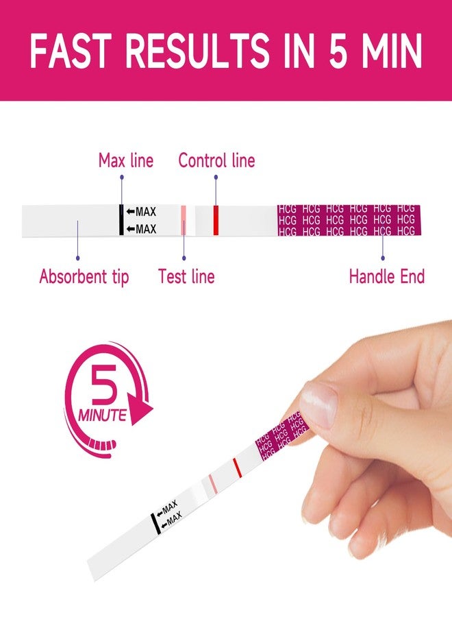 Amazewell Early Detection Pregnancy Test Strips, Amazewell hCG Test Strips Easy at Home Pregnancy Tests Bulk, Over 99% Accuracy, 50 Pack Pregnancy Test Kits for Women with 1 Reusable Urine Cup - Image 4