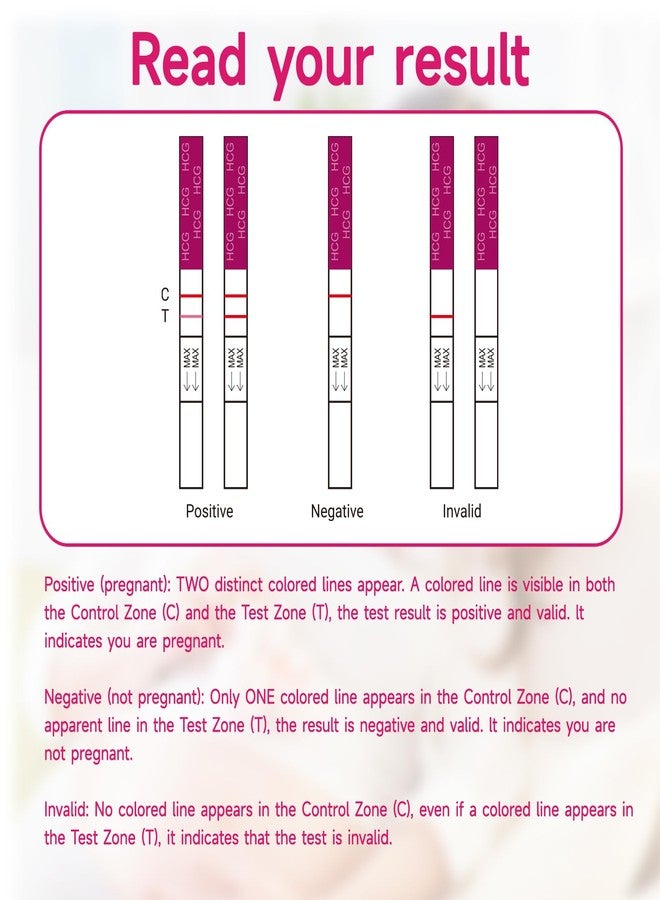 Amazewell Early Detection Pregnancy Test Strips, Amazewell hCG Test Strips Easy at Home Pregnancy Tests Bulk, Over 99% Accuracy, 50 Pack Pregnancy Test Kits for Women with 1 Reusable Urine Cup - Image 3