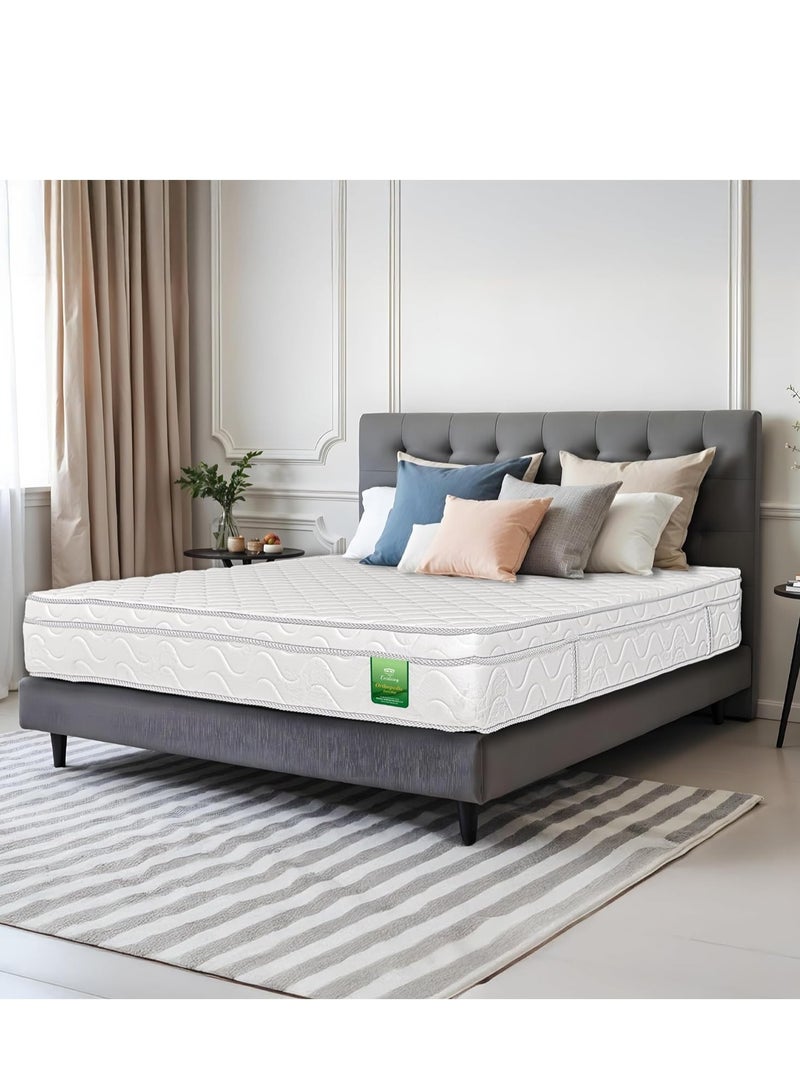 EASELIVING Orthopedic King Mattress - 26 cm Medium Firm Euro Top Mattress | Bonnell Spring Mattress with Breathable Fabric | Edge-to-Edge Support, Pressure Relief | 7-Year Warranty (180x200 cm) - Image 1