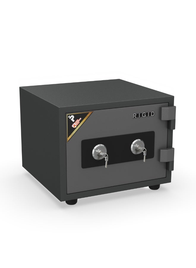 RIGID Fire Resistant Steel Safe with Dual Key Lock, 40Kg  - Image 1