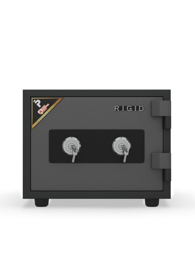 RIGID Fire Resistant Steel Safe with Dual Key Lock, 40Kg  - Image 5