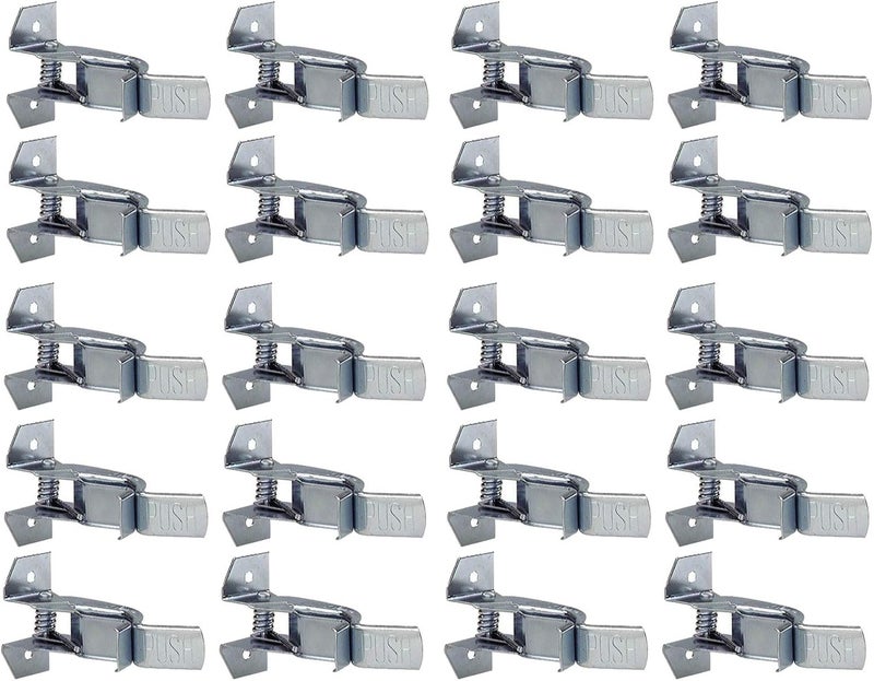 Wideskall Heavy Duty Metal Gaint Spring Grip Clamp Tool Hanger Wall Orgainzer for Garage Closet Brooms and Mops Wall Mount Holder (Pack of 20) - Image 1
