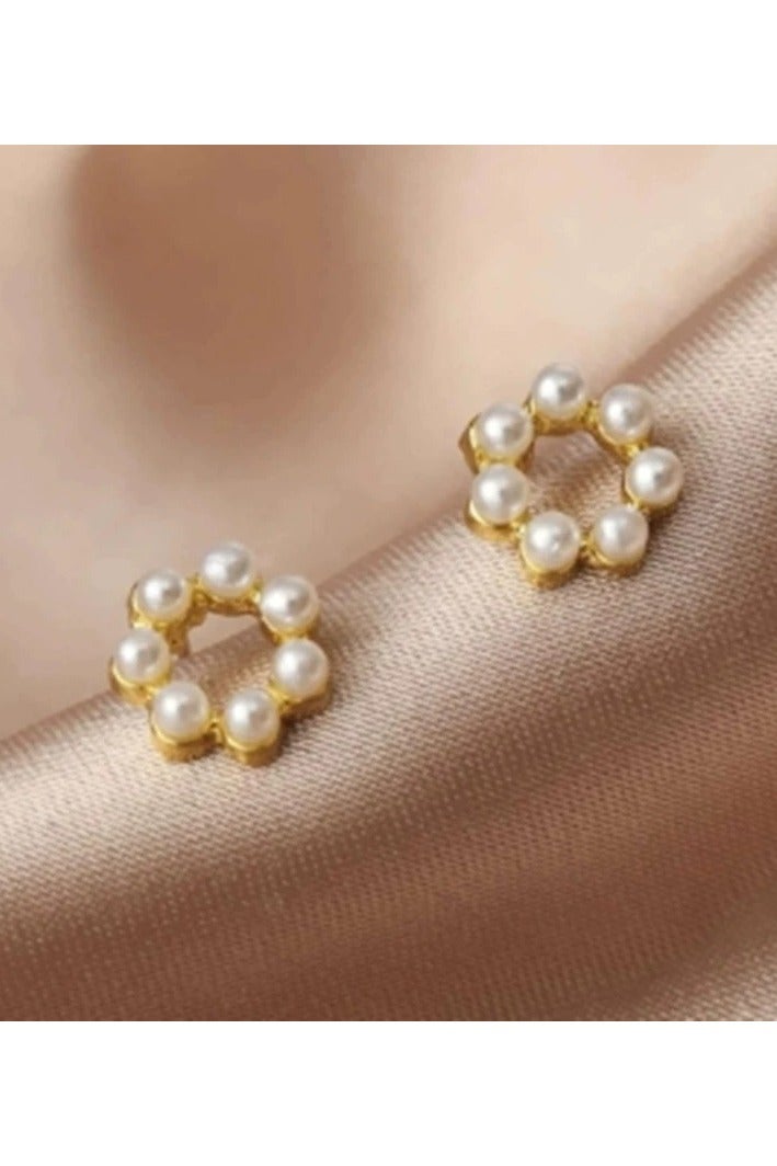 Goolsky Trendy Minimalist Mini Pearl Circle Stud Earrings | Sweet Geometric Design | Versatile Everyday Jewelry for Women - Image 3