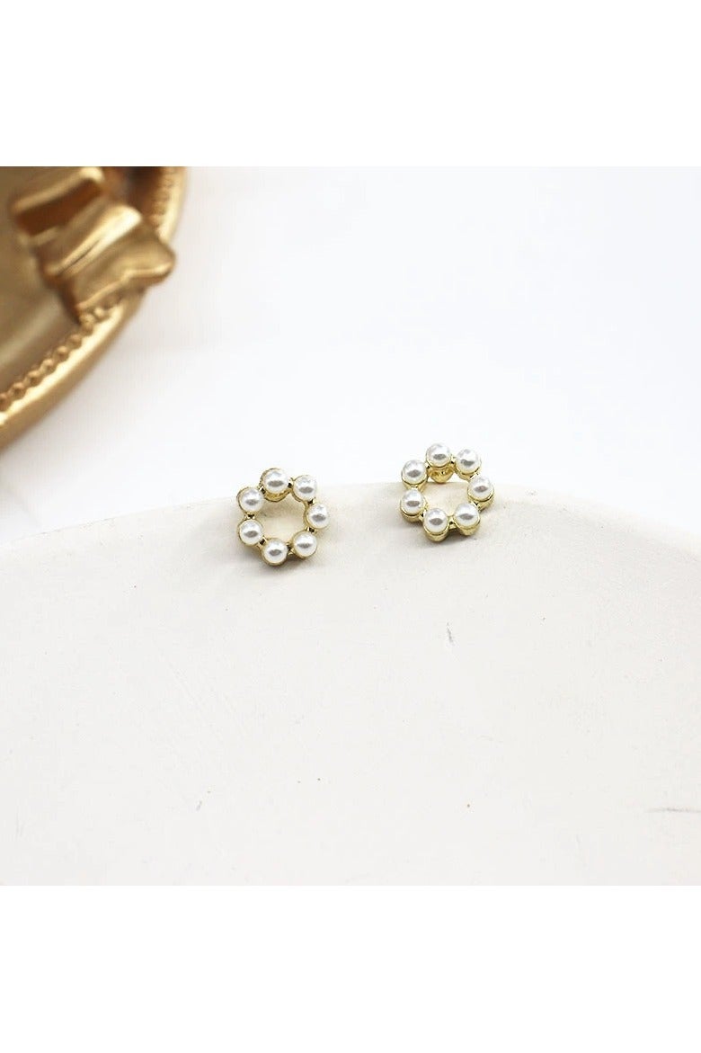 Goolsky Trendy Minimalist Mini Pearl Circle Stud Earrings | Sweet Geometric Design | Versatile Everyday Jewelry for Women - Image 4