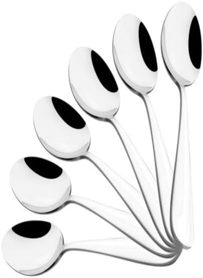 Shapes Colin 304 Grade Stainless Steel Tea Spoon Set, Set of 6, Silver