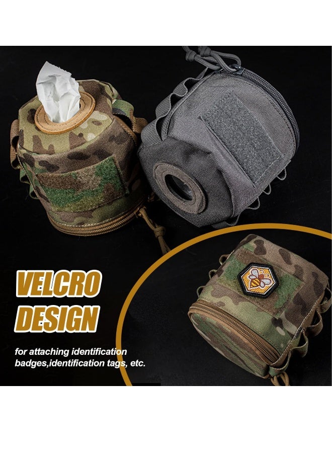 Camping Toilet Paper Holder, Waterproof Portable and Foldable Roll Paper Case, Proof Roll Storage Bag for Car Bathroom Camping and Hiking - Image 2