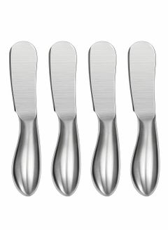 KASTWAVE Spreader Knife Set, 6 Pack Cheese Butter Spreader Knives, and Mini Serving Tongs, Stainless Steel Multipurpose Butter Knives, Suitable for Home or Cake Shop  - Image 2