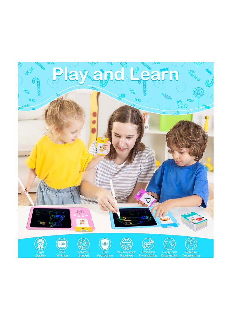 SYOSI Toddlers Learning Educational Toys Gifts for 2 - 8 Year Old Boys and Girls Kids Autism Sensory Toy for Autistic Children Talking Flash Cards with LCD Drawing Scribble Boards Montessori Toys  - Image 5