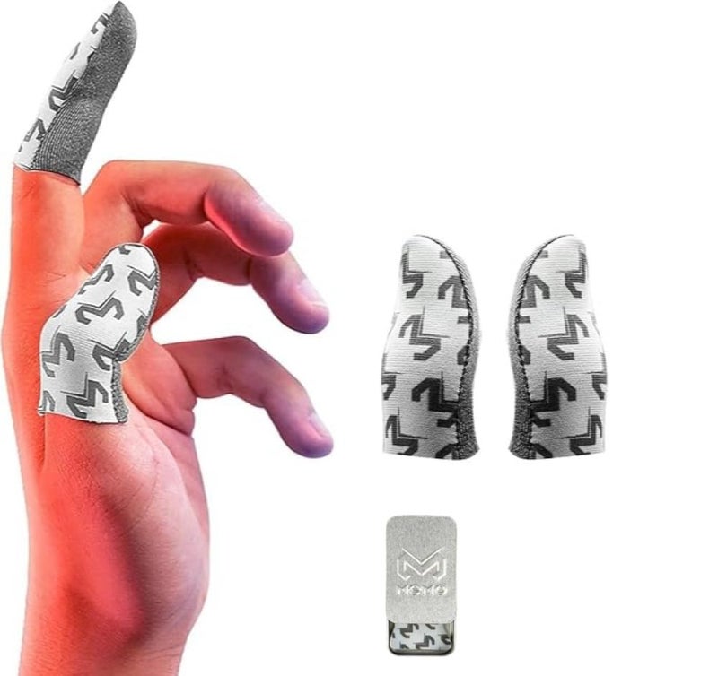 Cubonic أكمام أصابع ميمو للألعاب تعمل باللمس الحساس ومقاومة للعرق للهواتف المحمولة، أكمام أصابع الإبهام غير الملحومة القابلة للتنفس لممارسة الألعاب - Image 1