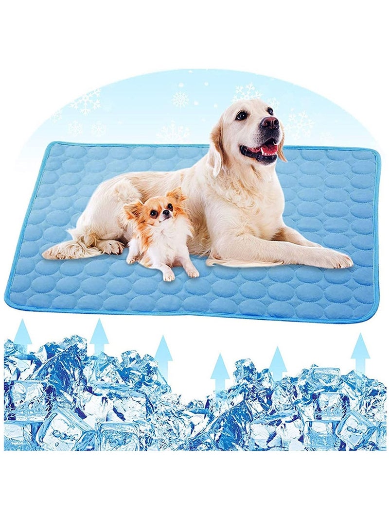 Pets Cooling Mat Cool Pad Mat for Dog Cat Breathable Cushion Refreshing Ice Pad Washable Summer Sofa Pet Dogs Bed Big Mat - Image 1