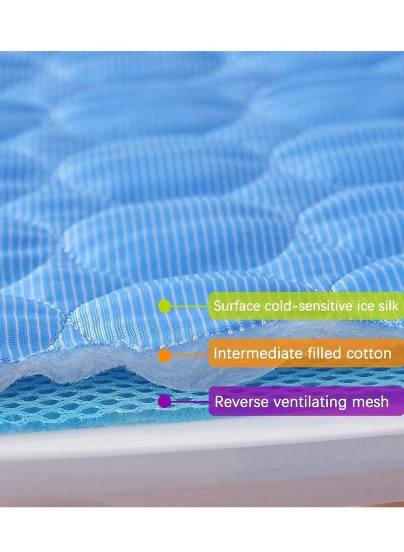 Pets Cooling Mat Cool Pad Mat for Dog Cat Breathable Cushion Refreshing Ice Pad Washable Summer Sofa Pet Dogs Bed Big Mat - Image 4