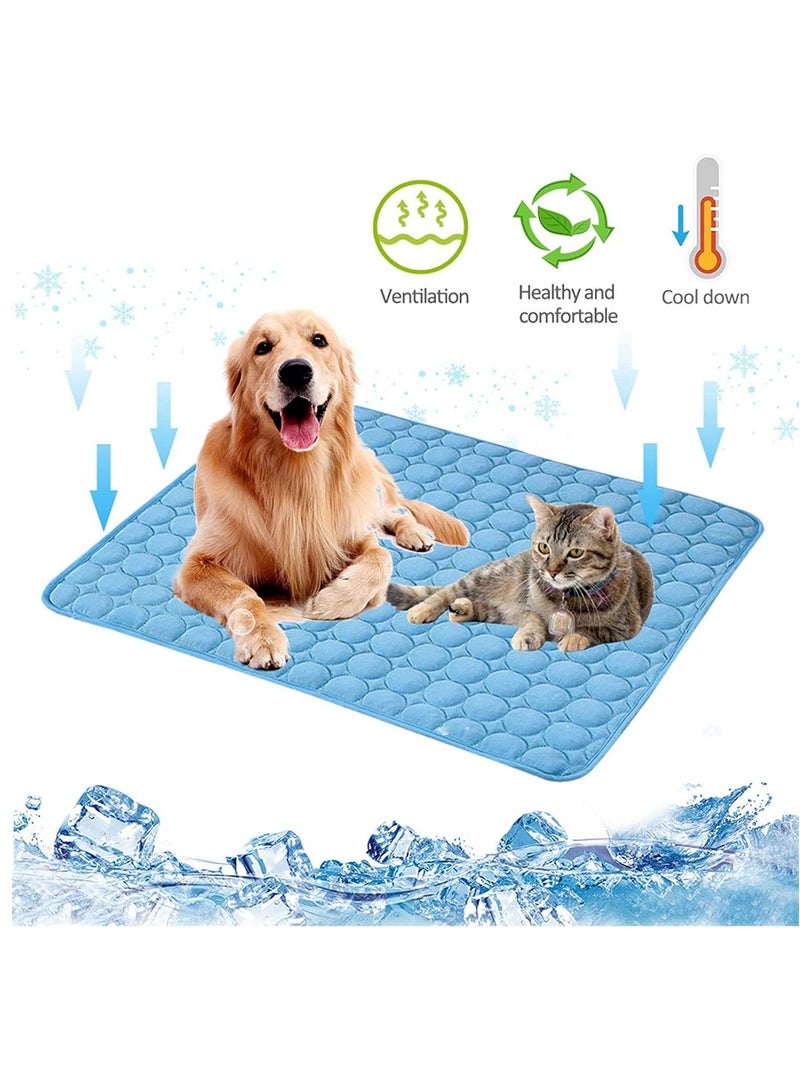 Pets Cooling Mat Cool Pad Mat for Dog Cat Breathable Cushion Refreshing Ice Pad Washable Summer Sofa Pet Dogs Bed Big Mat - Image 2