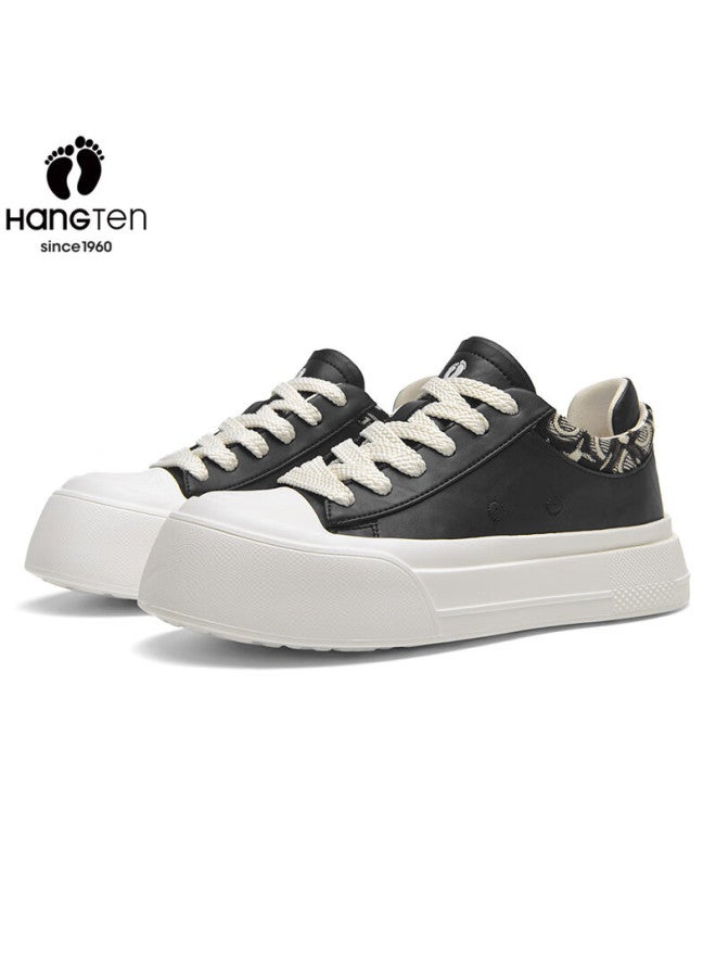 Hang Ten Men's Classic Sneakers Spring New Lightweight Casual Shoes Fashion Sports Shoes Thick Sole Durable Black Size 41 - Image 5