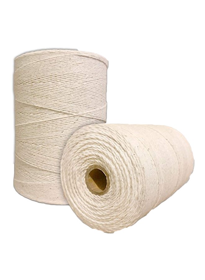 Paper Farm Durable Loom Warp Thread (Natural/Off White), One Spool, 8/4 Warp Yarn (800 Yards), Perfect for Weaving: Carpet, Tapestry, Rug, Blanket or Pattern - Warping Thread for Any Loom   Natural - Image 1