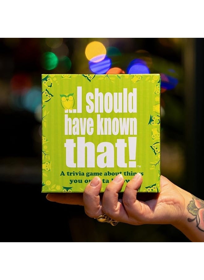 I Should Have Known That! Trivia Game Green Board Game Party Game