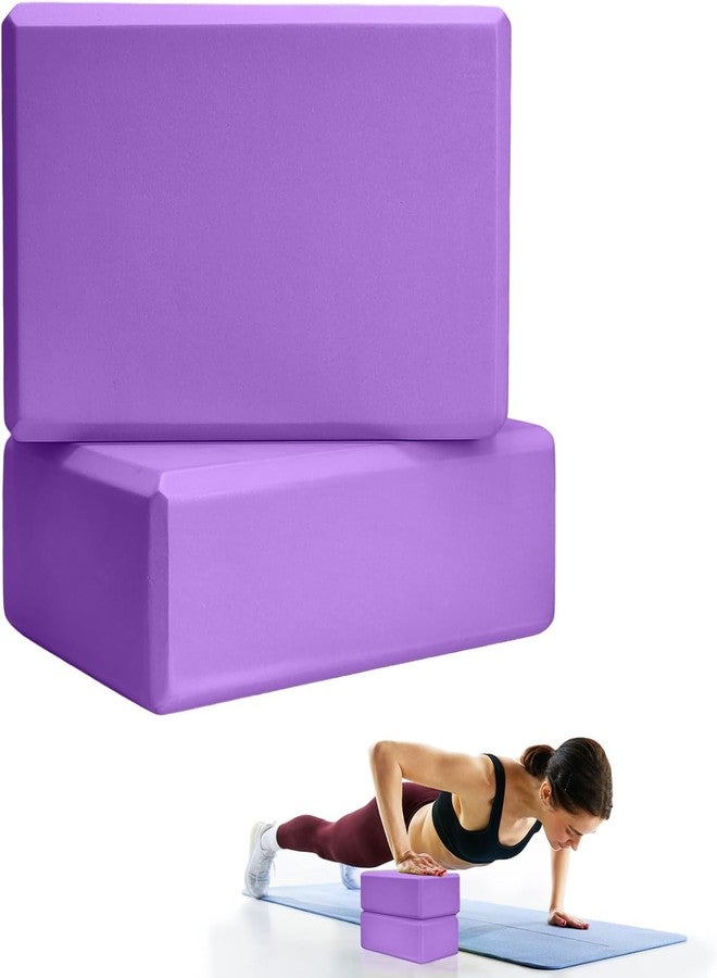 JUGTE High Density Foam Yoga Block Brick Set of 2 with Yoga Strap for Improve Strength, Aid Balance, and Flexibility (Multicolor) - Image 1