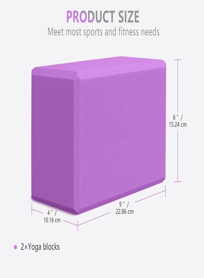 JUGTE High Density Foam Yoga Block Brick Set of 2 with Yoga Strap for Improve Strength, Aid Balance, and Flexibility (Multicolor) - Image 4