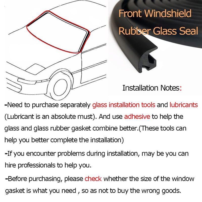 Tintvent Windshield Gasket, Glass Rubber Seal for Car Windshield Small, Truck and Van,13 Feet (4 Meter) - Image 5
