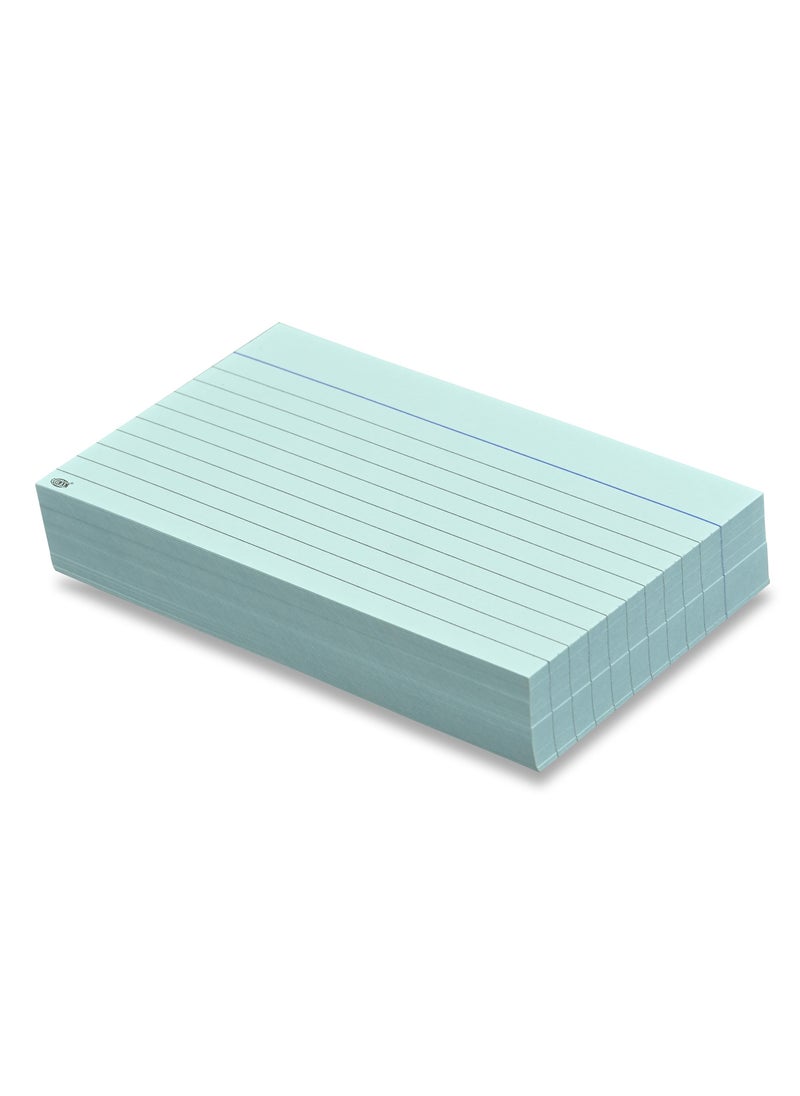 FIS FIS® Ruled Record Cards or Index Cards, Size:6"x4" Inches (152x102mm), Two Sides Single Ruled, 180gsm, 100 Sheets Per Packet,Packet of 3 Pieces, Blue Color-FSIC64-180BL-3  - Image 2