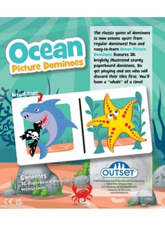 Outset Media Picture Dominoes: Ocean Themed Matching Game For Prechoolers Contains 36 Dominoes For 2 Or More Players Ages 3 And Up By Outset  - Image 3