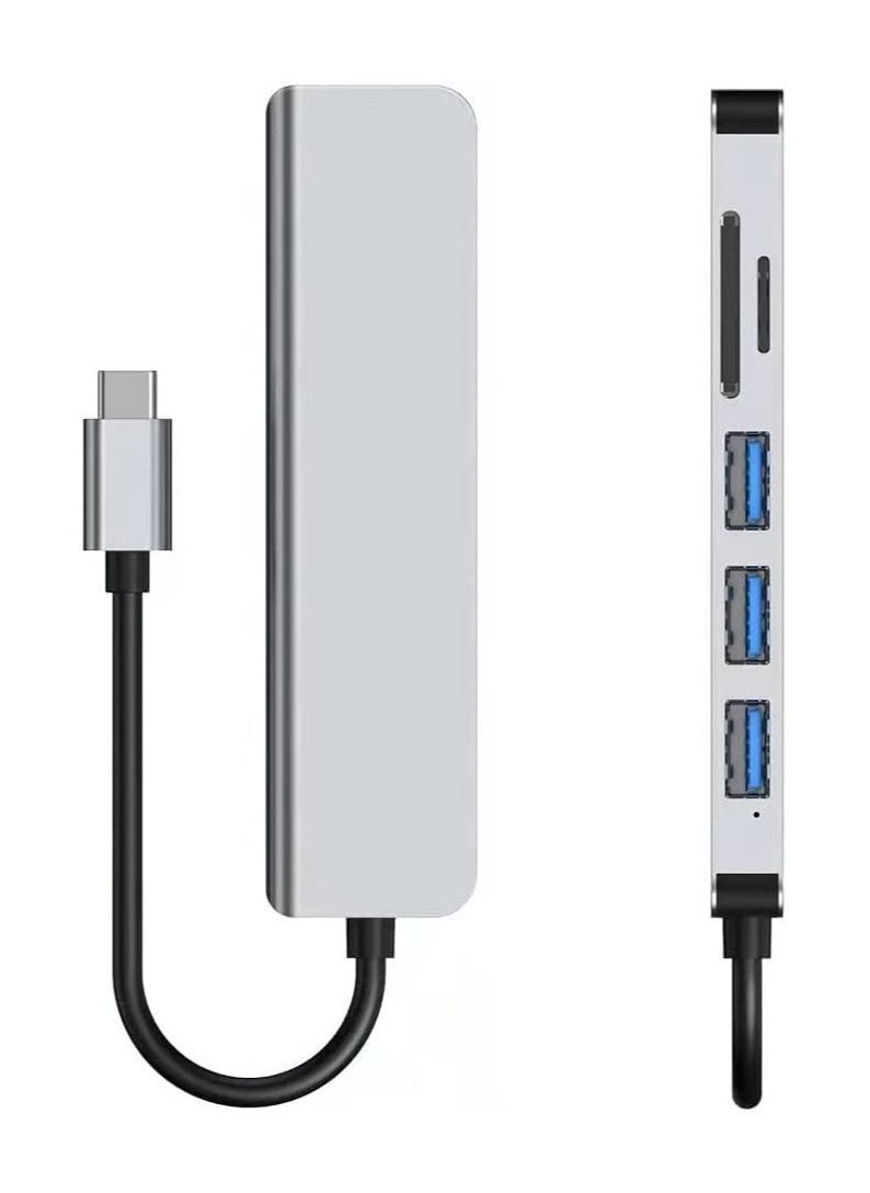 محول توصيل USB C. محول متعدد المنافذ 6 في 1 USB إلى HDMI متوافق مع أجهزة الكمبيوتر المحمولة USB C وأجهزة Type C الأخرى - Image 4