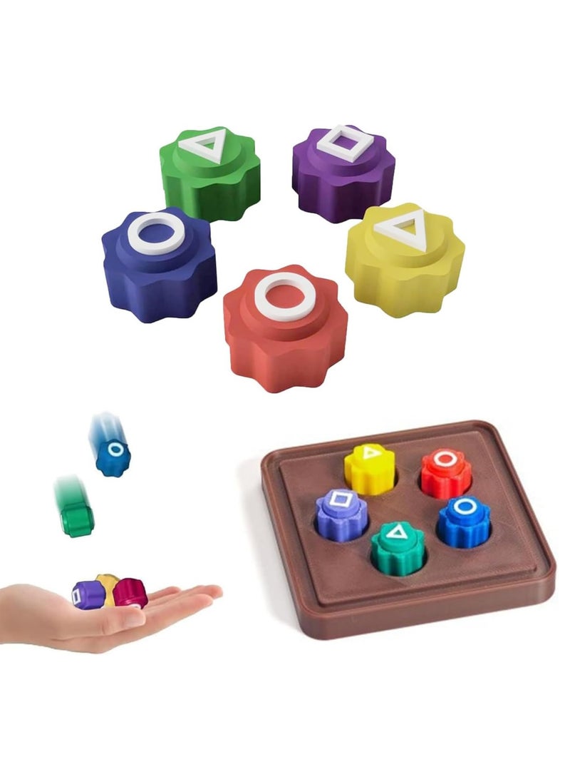 JOGAMS - Squid Game Toys Korean Gonggi Fidget Set 5 Colour Stone Brain Games for Focus and Skill Training​ - Image 1