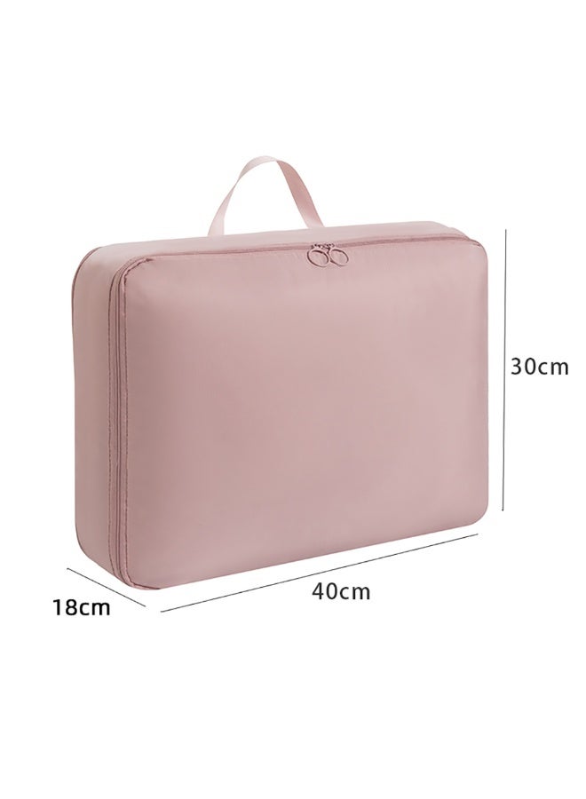 2 Pieces Travel Luggage Organizer for Carry On Luggage, Space Saving Compression Storage Bags for Clothes Organizer Travel and Home Use (Pink)  - Image 2