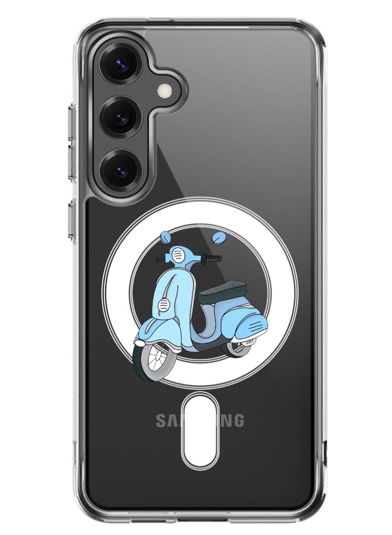 Theodor Magnetic Case for Samsung Galaxy S25 Plus 6.7-inch Compatible with MagSafe Wireless Charging, Shockproof Phone Bumper Cover Vespa - Image 1