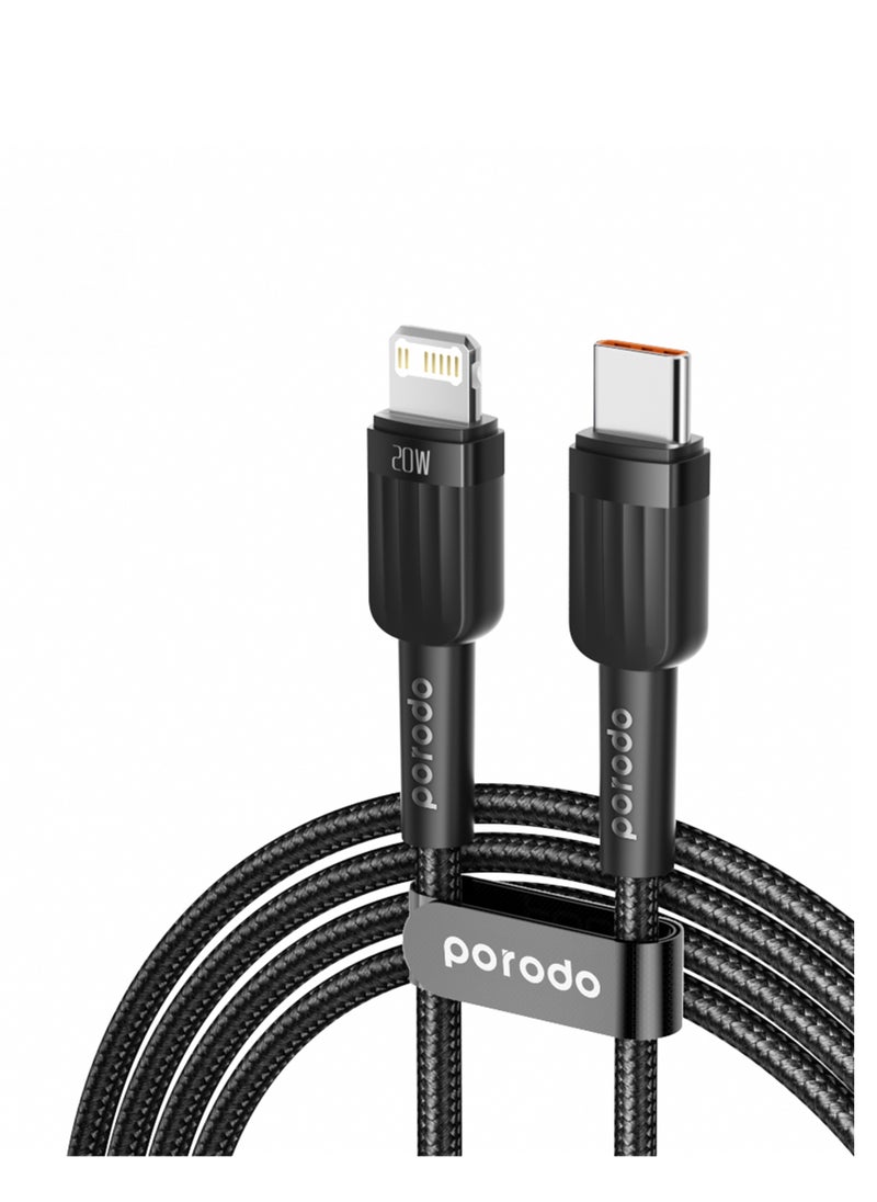 بورودو - شاحن سيارة بمنفذين 50 وات PD 20 وات QC 30 وات مع كابل C إلى L - أسود - Image 1