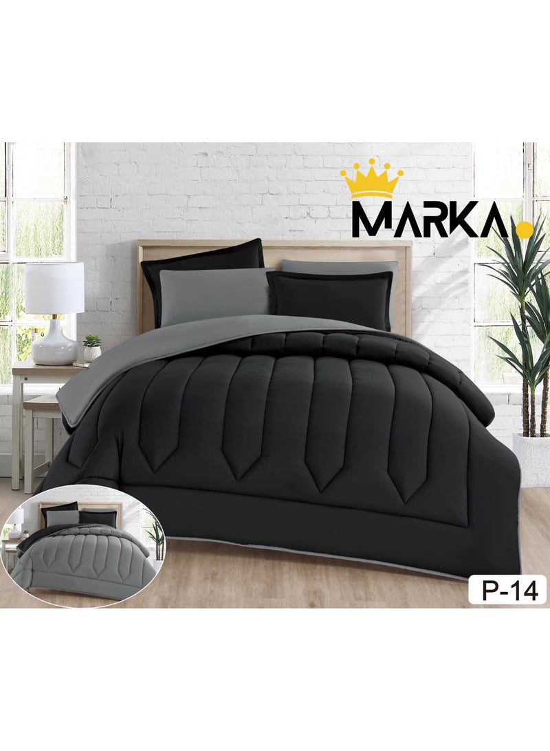 ماركه  طقم لحاف مفرش سرير نفرين فندقي ذو طابع وجهين ليضيف الجمال الى ديكور غرفتك - Image 1