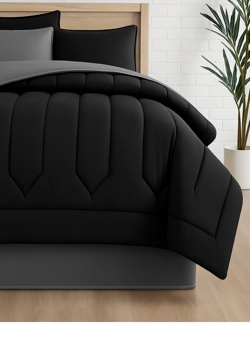 ماركه  طقم لحاف مفرش سرير نفرين فندقي ذو طابع وجهين ليضيف الجمال الى ديكور غرفتك - Image 3