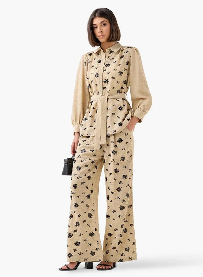 سبلاش فيڤ Belted Shirt with Sequins