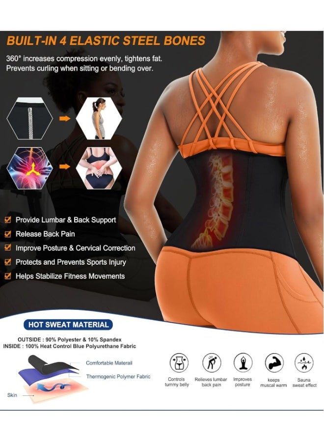 Super ZYouth Training Waist Trainer Corset Weight Loss, Sports Girdle Sauna Suit,  Tummy Wrap Workout Belt,  Sweat Belly Band for Girl and Women  - Image 4