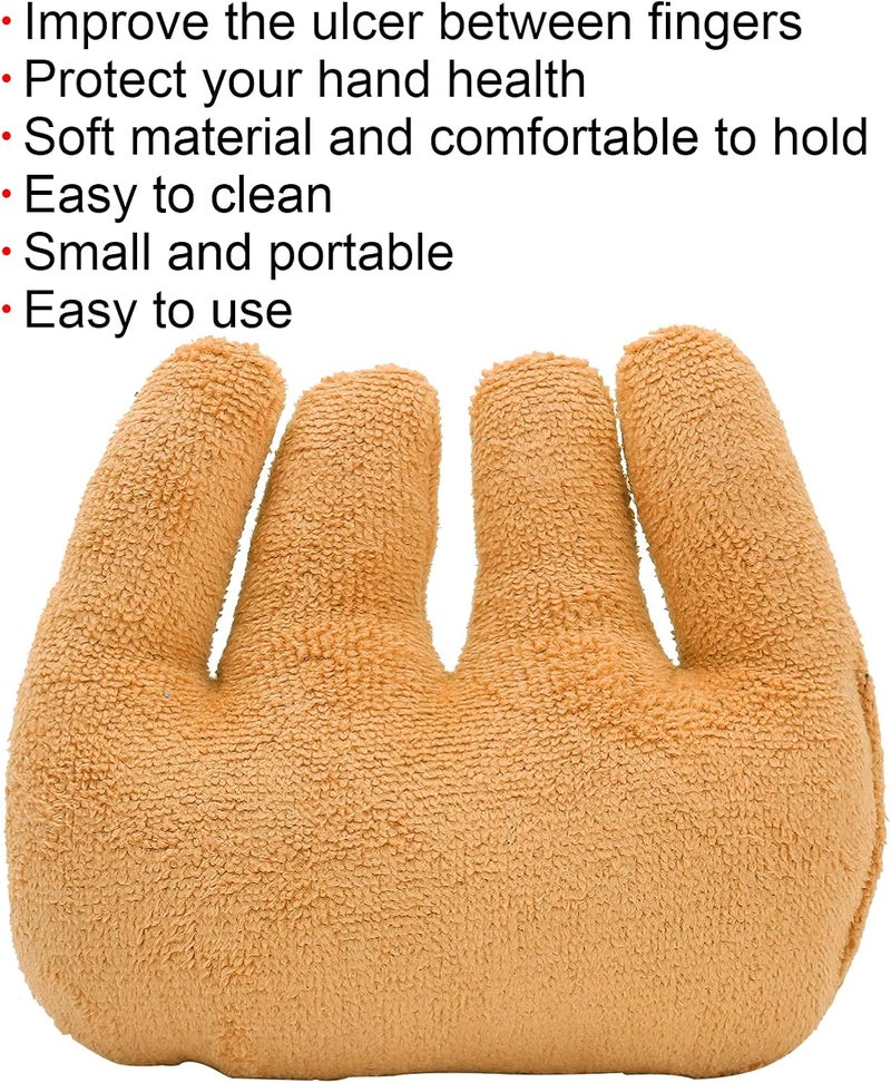 woobles Hand Contracture Cushion Palm Grips Finger Rehabilitation Training Device Finger Separator, Comfortable Protection & Finger Separation(Yellow) - Image 5