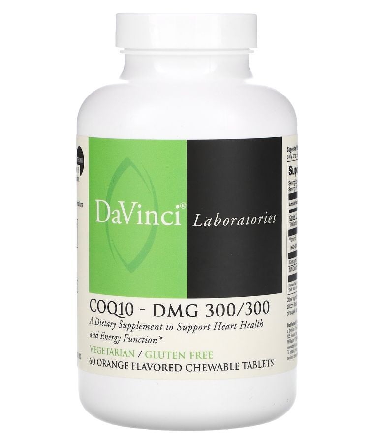 DaVinci Laboratories CoQ10-DMG Orange 60 Chewable Tablets