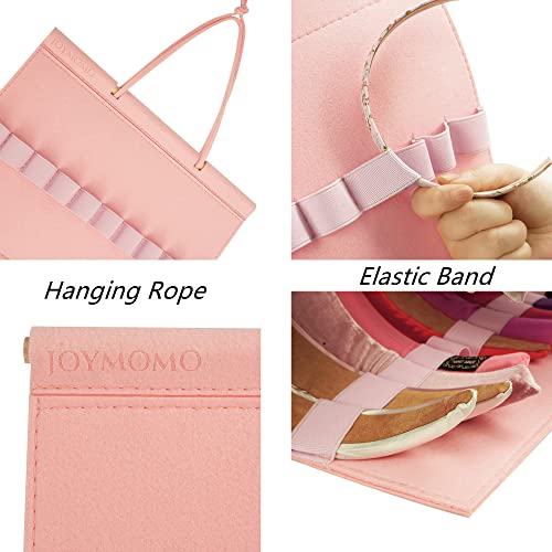 JOYMOMO Hanging Headband Holder for Girls, Felt Headband Organizer Storage Holder - Pink - Image 5