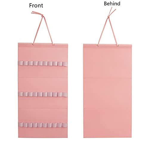 JOYMOMO Hanging Headband Holder for Girls, Felt Headband Organizer Storage Holder - Pink - Image 3
