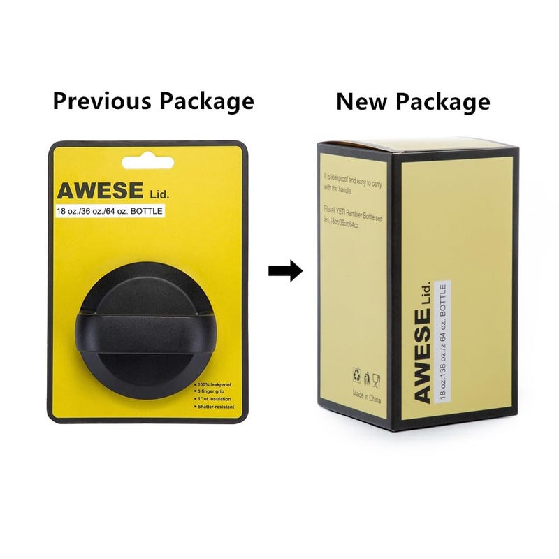AWESE 2 PCS Replacement Cap Lids,Fits for 18oz/36oz/64oz YETI Rambler Bottle - Image 2