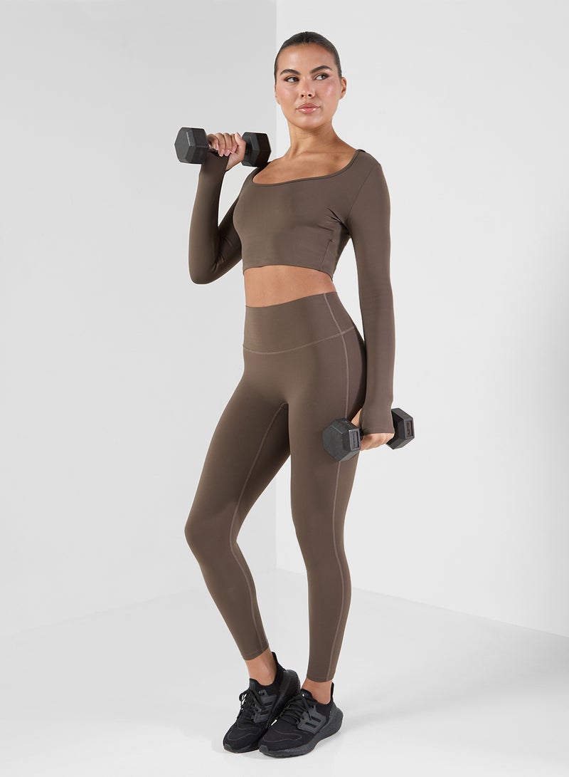 FRWD Hooded Soft Seamless Top & Leggings Set  - Image 5
