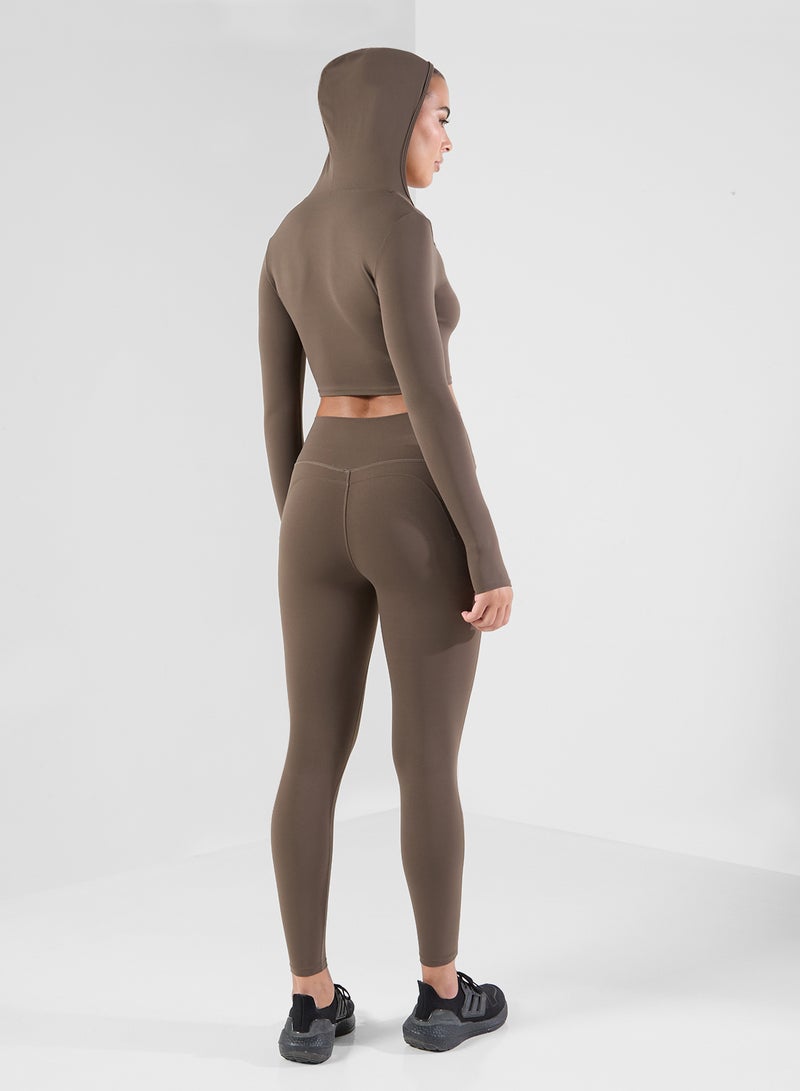 FRWD Hooded Soft Seamless Top & Leggings Set  - Image 2