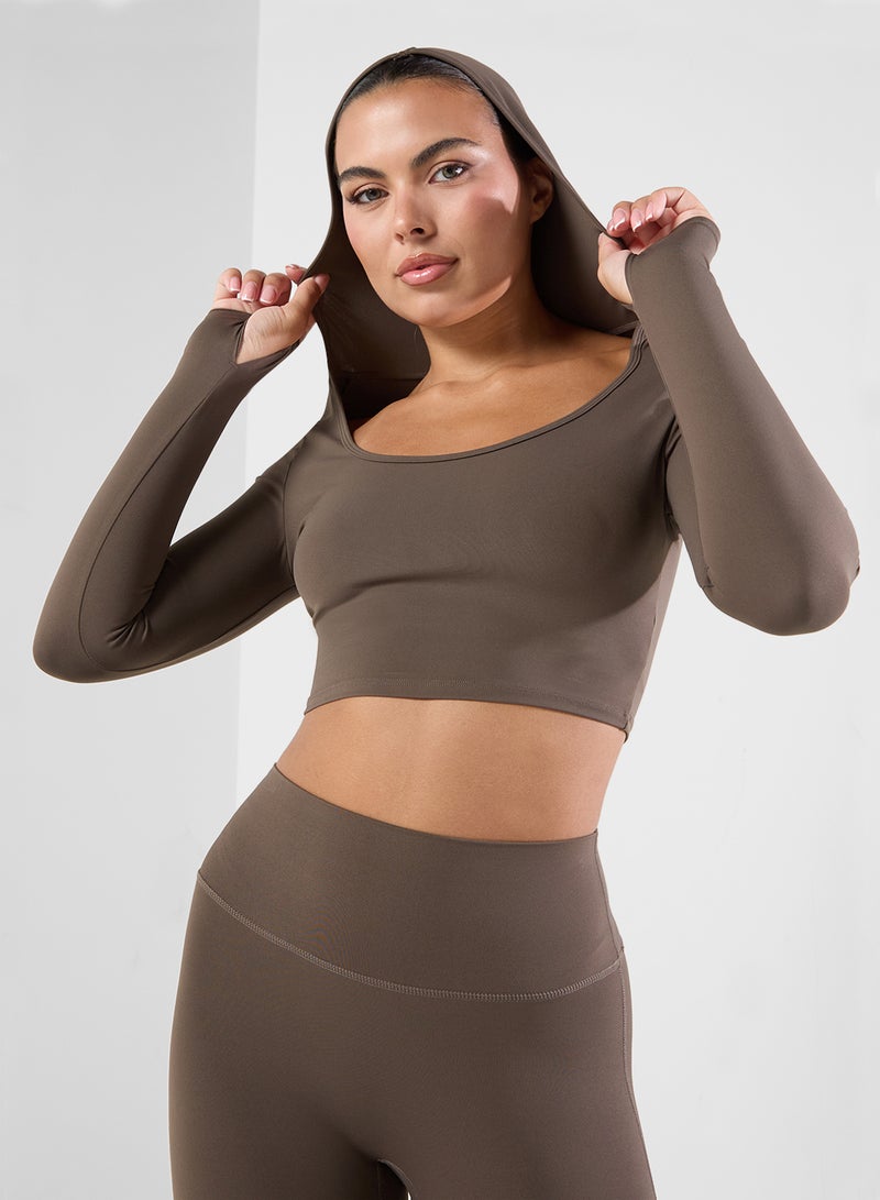 FRWD Hooded Soft Seamless Top & Leggings Set  - Image 3