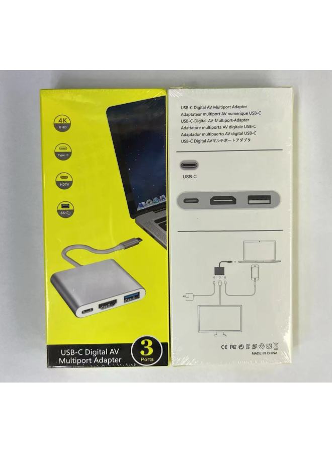 Seven-in-one Docking Station Multi-function Hub Card Reader Type-c Network Port Usb Multi-port Docking Station-Number Of Interfaces:3in1