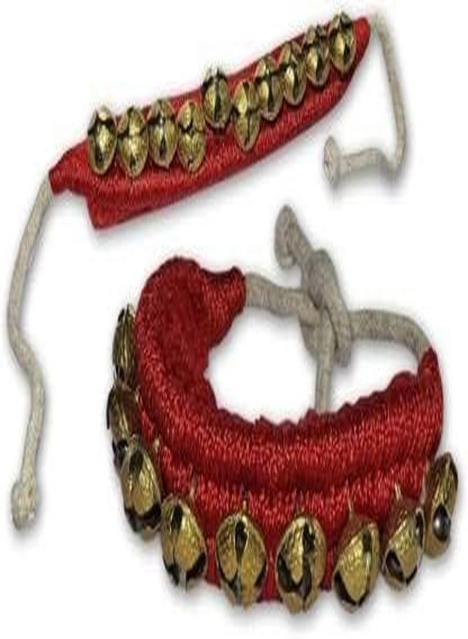 SPEHUB Brass Padded 1 Line Ghungroo (Red) - Image 1