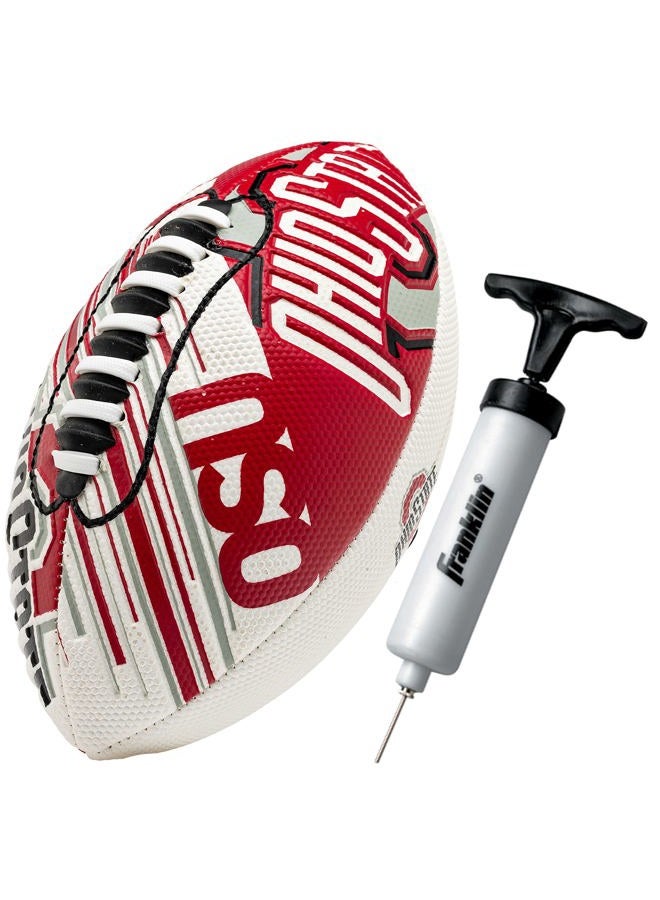 Franklin Sports Ohio State Football - Youth Mini Football - 8.5" Football- SPACELACE Easy Grip Texture- Perfect for Kids ! - Image 1